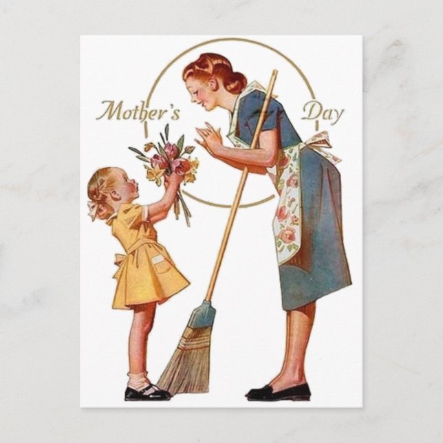 Mothers Day Vintage Postcard (Front)