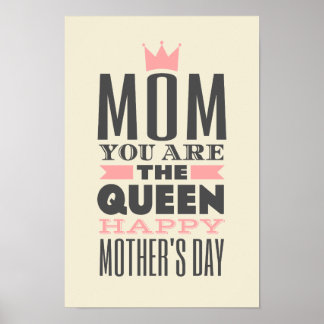 Mother's Day Vintage Style Text Design Poster
