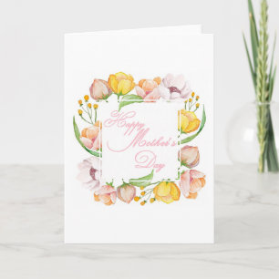 Mother's Day watercolor floral Card