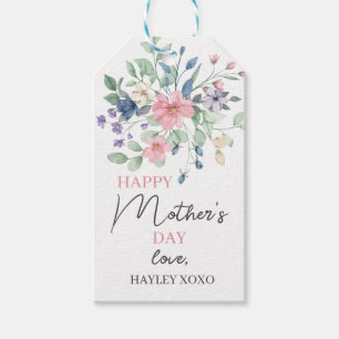 Mother's Day Watercolor Flower Elegant Favor Gift Tags
