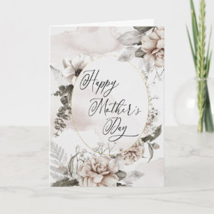  Mother's Day Watercolor Flower Pretty to Wife  Card