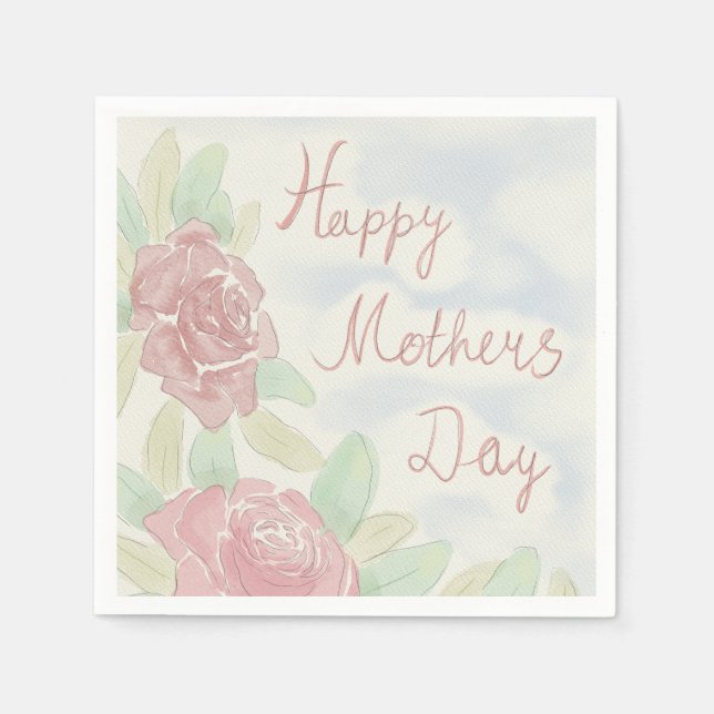 Mother's day watercolor napkin (Front)