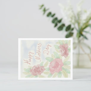 Mother's day watercolor postcard