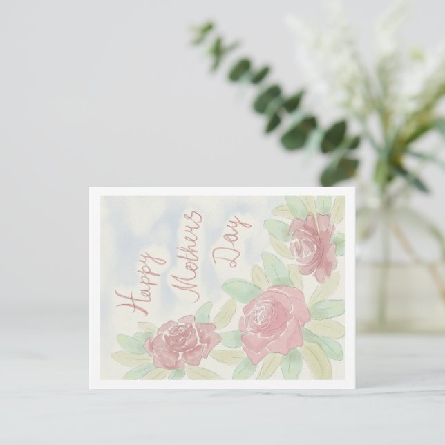 Mother's day watercolor postcard (Standing Front)