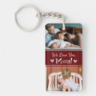 Mother's Day We Love You Mum 4 photo Key Ring