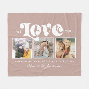 Mother's Day We love You Mum Family Photo Collage  Fleece Blanket