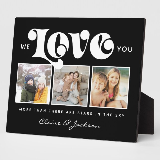 Mother's Day We love You Mum Family Photo Collage Plaque (Side)