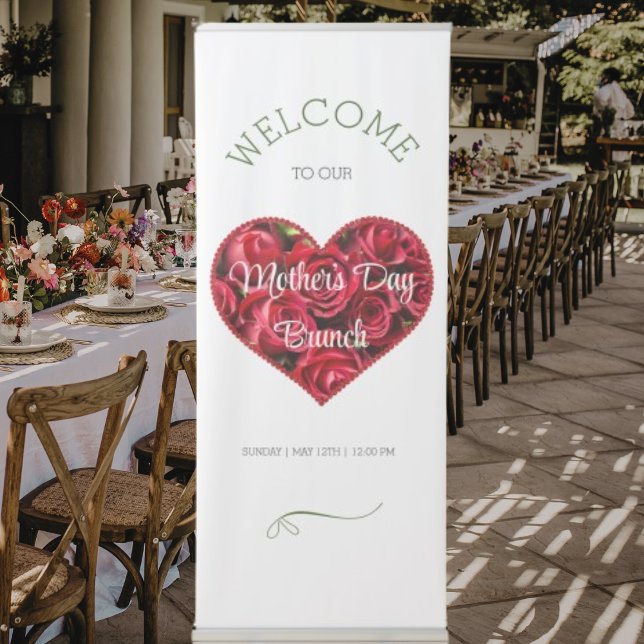 Mothers Day Welcome Vertical Retractable Banner (Creator Uploaded)