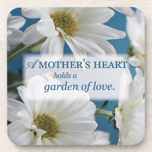 Mother's Day White Daisies Garden of Love Blue Sky Coaster