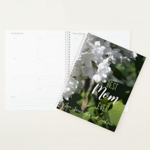 Mother's Day White Lilacs Best Mum Ever Planner