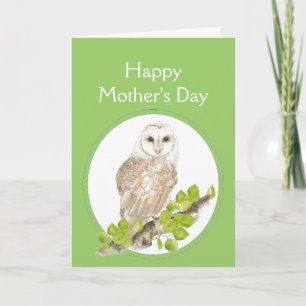 Mother's Day Who Loves You, Cute Barn Owl Card