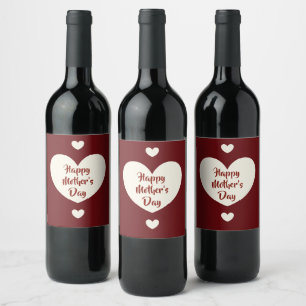 Mother's Day wine bottle labels