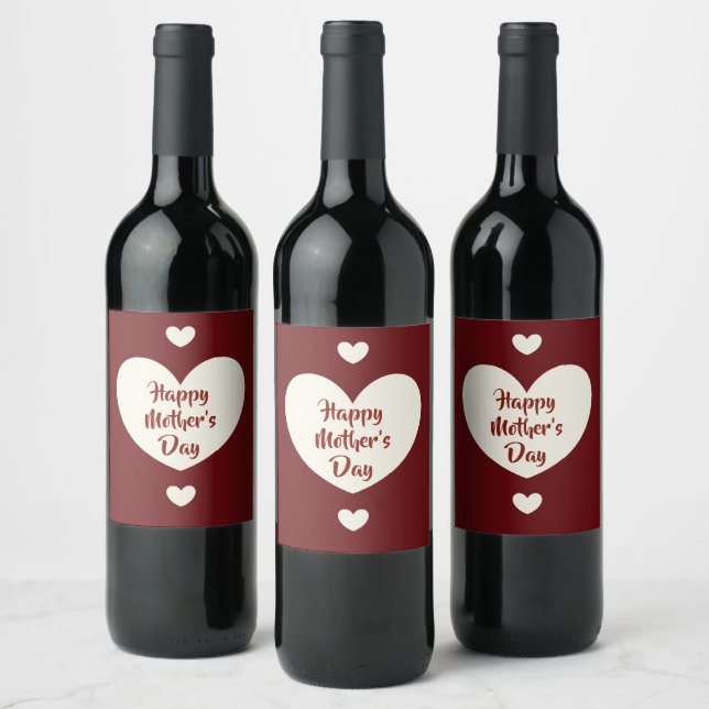 Mother's Day wine bottle labels (Bottles)