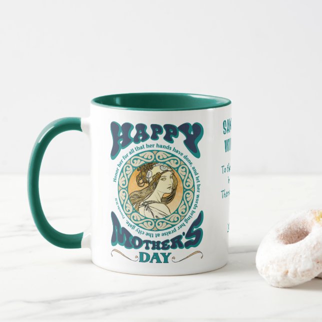Mother's Day with a Christian touch custom Mug (With Donut)