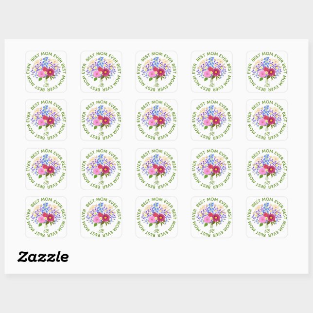 Mother's Day With Blumenstrauss Square Sticker (Sheet)