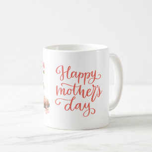 Mother's Day with Pink carnation Flower for Mum Coffee Mug