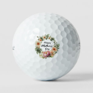 Mother's Day with pink flower Golf Balls