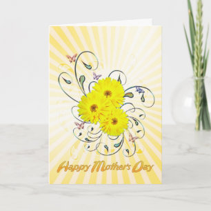 Mother's Day with yellow flowers Card
