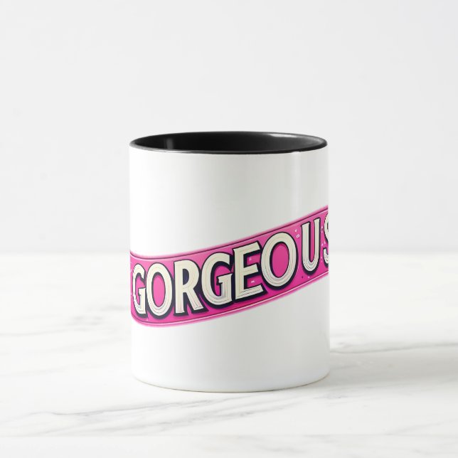 Mother's Day Words "Gorgeous"  Mug (Center)