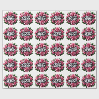 Mother's Day Words "My Beautiful Mother"  Wrapping Paper