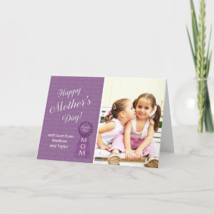 Mother's Day World's Best Mum custom photo & name Card