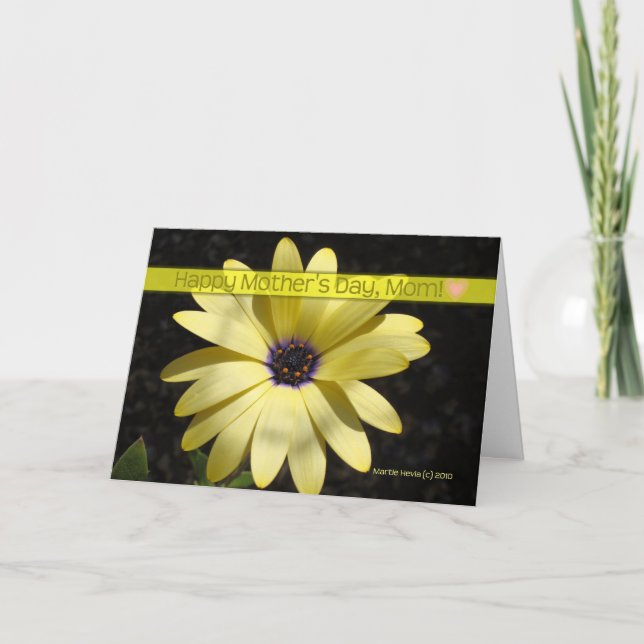 Mother's Day - Yellow Daisy (2) - Card - Customise (Front)