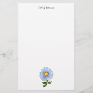 Mother's Flowers · Blue Flower Stationery