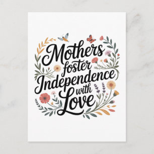Mothers Foster Independence With Love Invitation Postcard