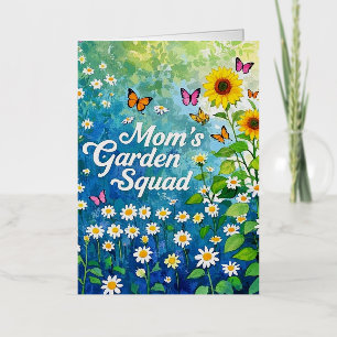 Mother's Garden Squad Flowers Foil Greeting Card