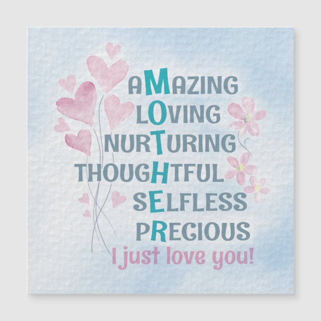 Mother's heart card (Front)