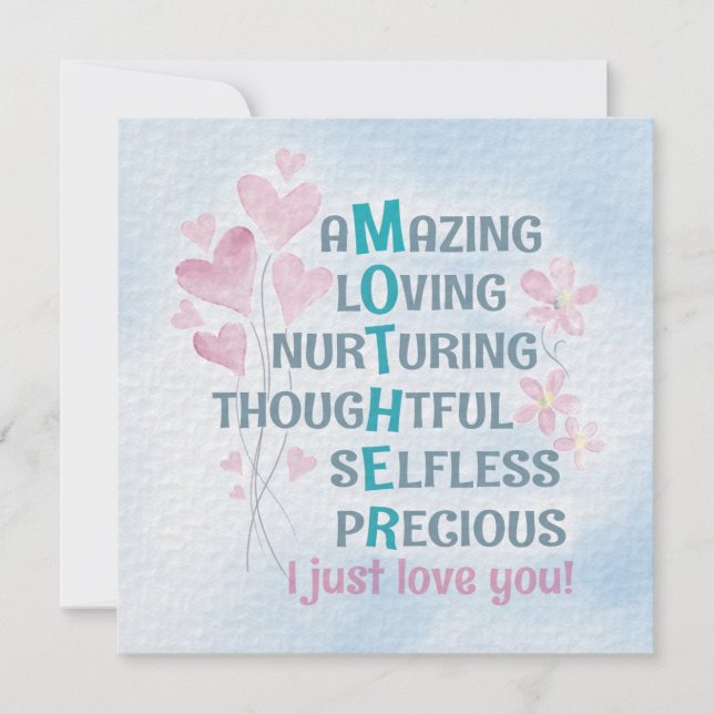 Mother's heart card (Front)