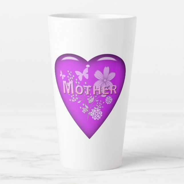 Mother's Heart  Latte Mug (Front)