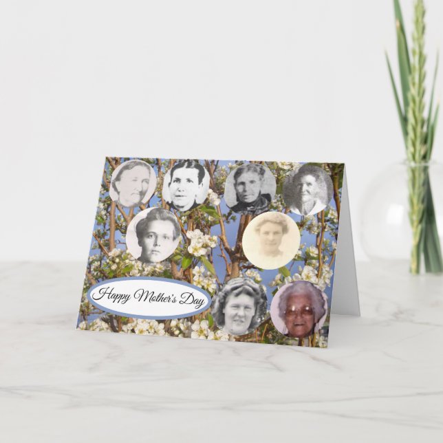 Mothers in Family and Stepmother Mothers Day Holiday Card (Front)