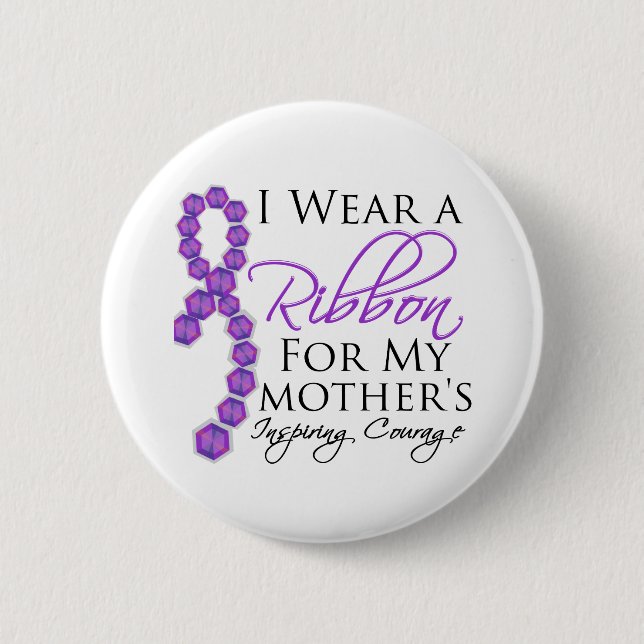 Mother's Inspiring Courage - Pancreatic Cancer 6 Cm Round Badge (Front)