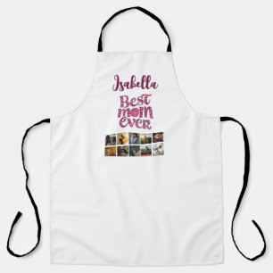 Mother's Keepsake Photo Collage Trendy Quote Apron
