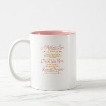 Mother's Love Forever Inspirational Quote Mug Gift