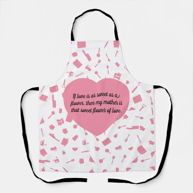 Mother's love kitchen. I Love You Mum Apron (Front)