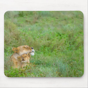 Mother's Love Lioness & Baby Mousepad