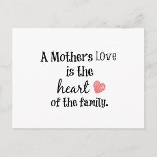 Mother's Love Quote Postcard
