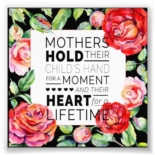 MOTHERS Love Quote Template - Red Roses from $0.09 Photo Print (Front)