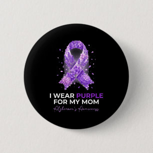 Mothers mama wear purple for mum alzheimer’s 6 cm round badge