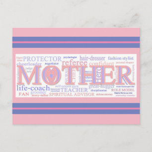 Mother's Many Roles Blue Beach Song™ Postcard
