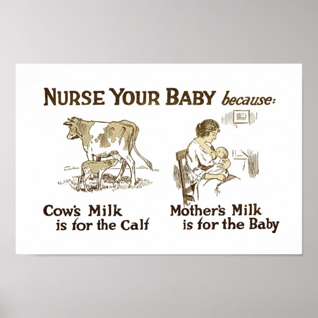 Mother's Milk is for Babies Poster (Front)