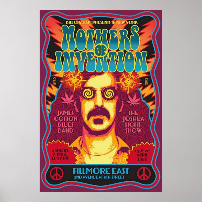 MOTHERS OF INVENTION CONCERT POSTER (Front)