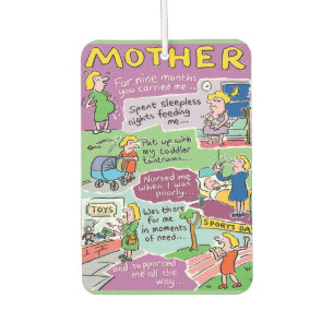 Mother's Personal Birthday Gift Car Air Freshener