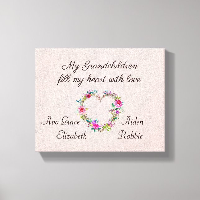 Mother's Personalised  Canvas Print (Front)