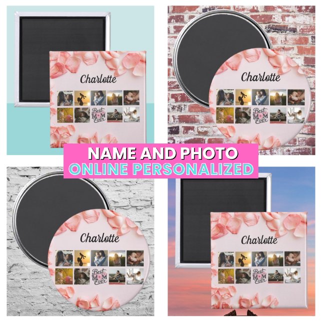 Mother's Photo Collage Script Best Mum Ever Magnet (Mother's Photo Collage Script Best Mom Ever Magnet
)