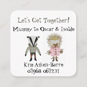 Mother's Play Date Get Together for Boy and Girl Calling Card