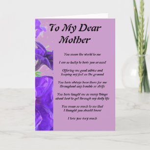Mother's Poem Card