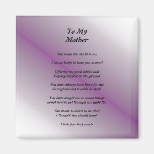 Mother's Poem Magnet